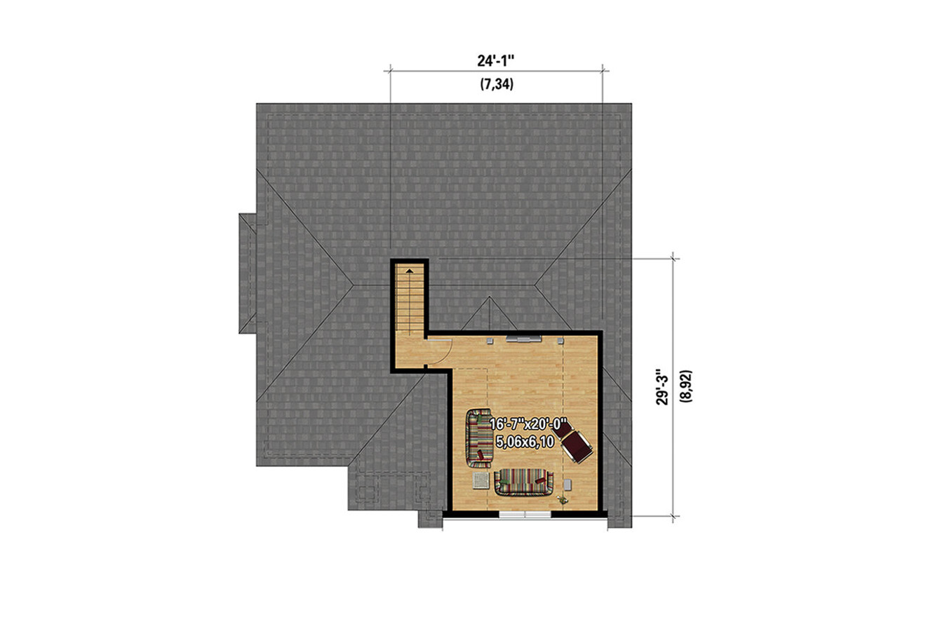 Secondary Image - Country House Plan - 23052 - 2nd Floor Plan