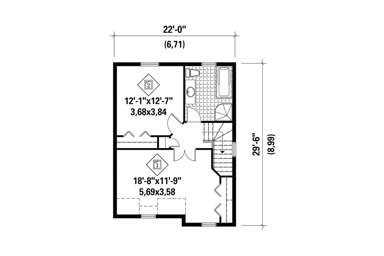 Secondary Image - Traditional House Plan - 99478 - 2nd Floor Plan