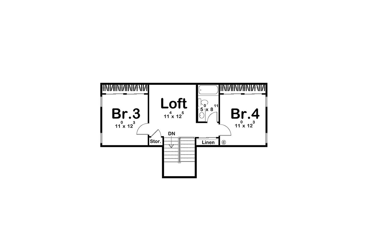 Traditional House Plan - Manvel 38427 - 2nd Floor Plan