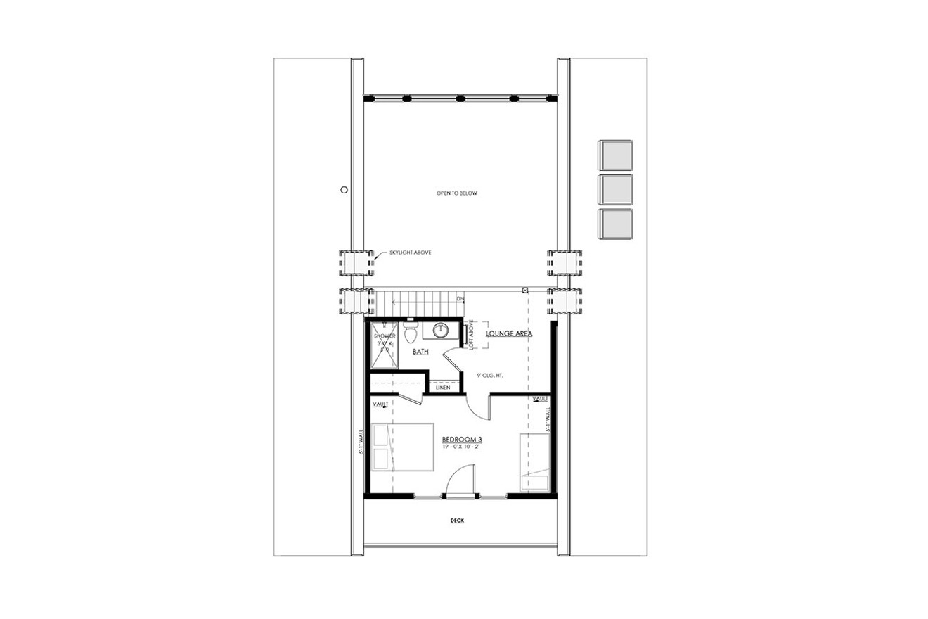 A-Frame House Plan - Redwood 45088 - 2nd Floor Plan