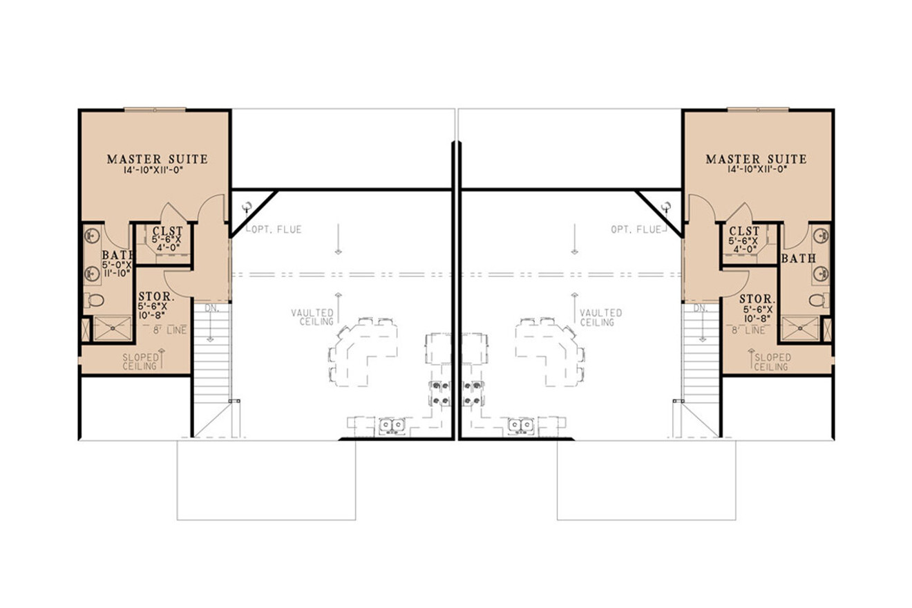 Country House Plan - Creekside Cottages 71845 - 2nd Floor Plan