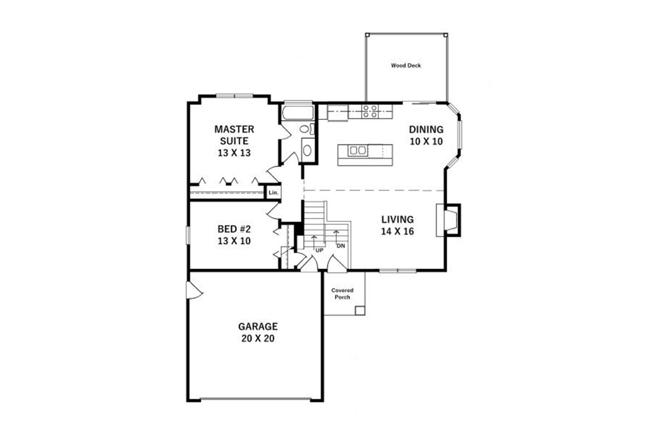 Traditional House Plan - 59248 - 1st Floor Plan