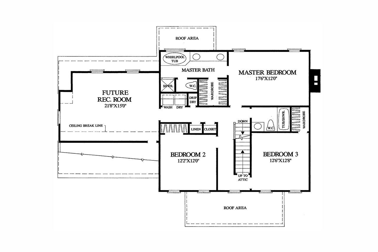 Colonial House Plan - Cumberland 80712 - 2nd Floor Plan