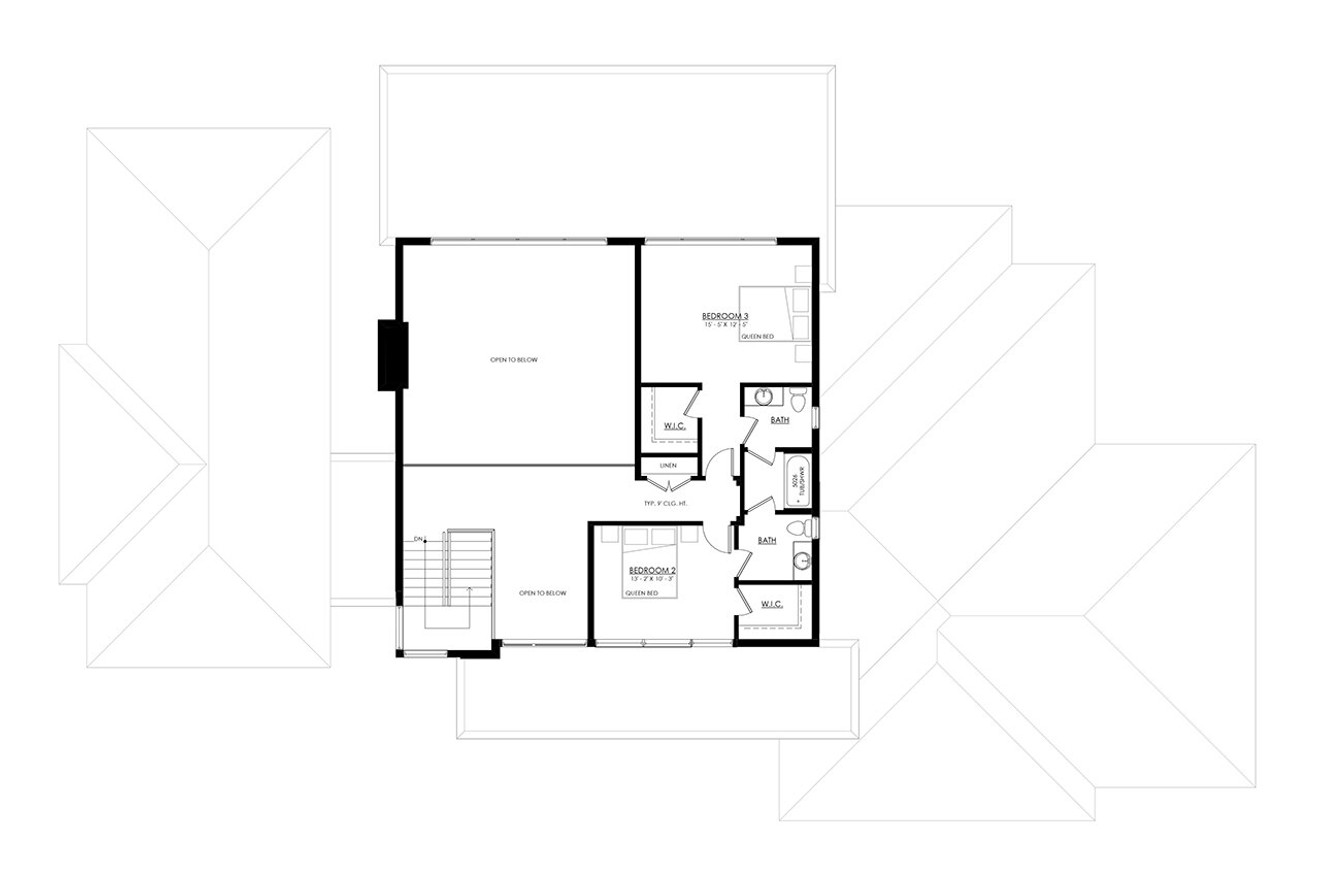 Secondary Image - Contemporary House Plan - Westridge 70514 - 2nd Floor Plan