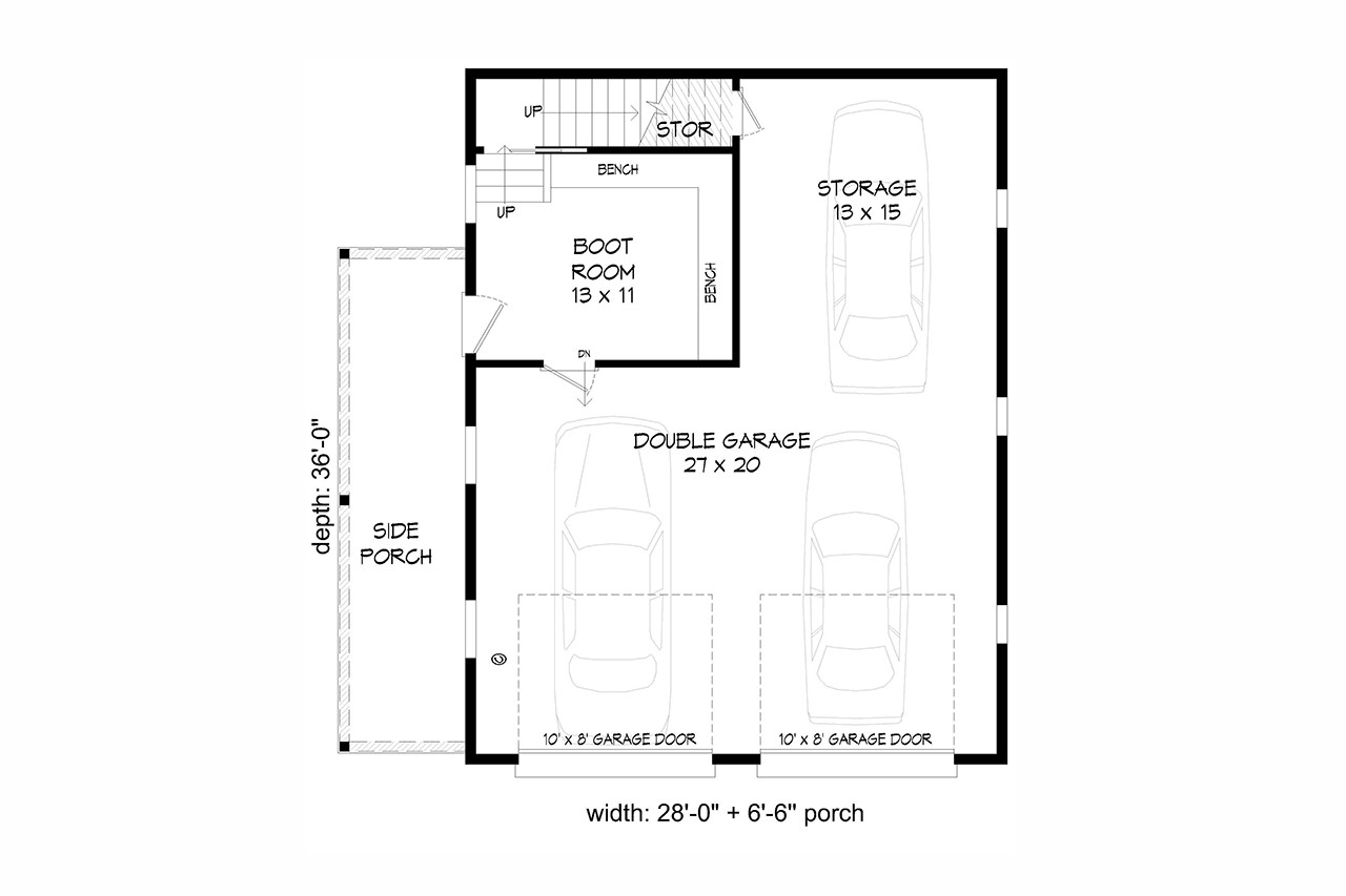 Country House Plan - Preston Pine 3 45347 - 1st Floor Plan