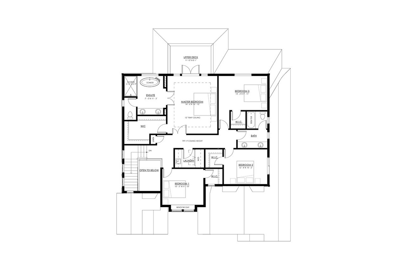 Secondary Image - Cape Cod House Plan - Sag Harbor 45954 - 2nd Floor Plan