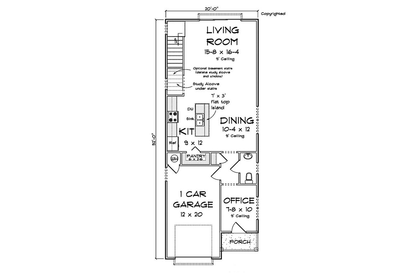 Cottage House Plan - 98990 - 1st Floor Plan
