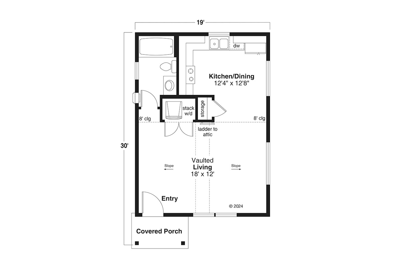 Cottage House Plan - Goose Cottage 98144 - 1st Floor Plan