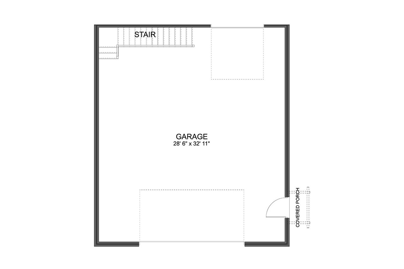 Traditional House Plan - Allen Garage 53132 - 1st Floor Plan