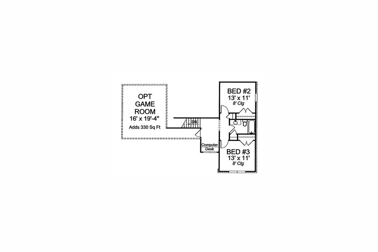 Secondary Image - Traditional House Plan - Pepperwood 27183 - 2nd Floor Plan