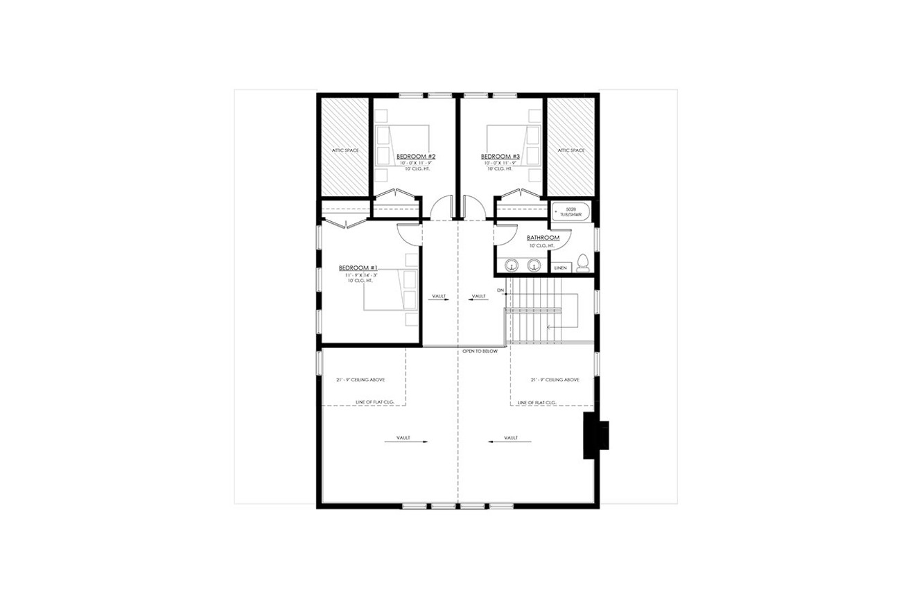 Secondary Image - Farmhouse House Plan - Ryeland 51675 - 2nd Floor Plan