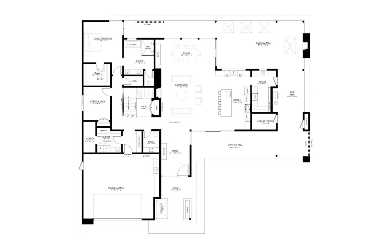 Contemporary House Plan - Long Beach 30647 - 1st Floor Plan