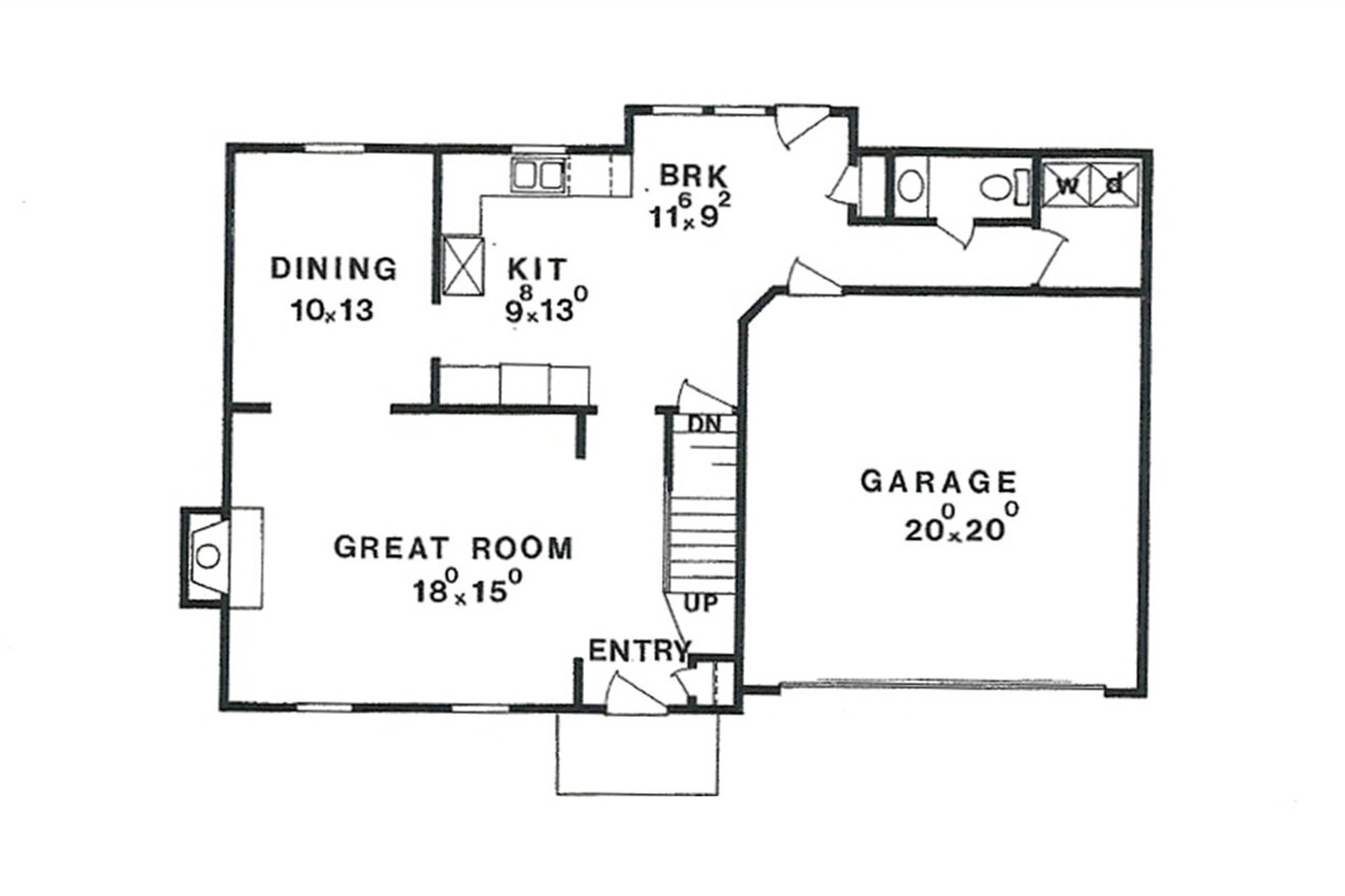 Colonial House Plan - 39172 - 1st Floor Plan