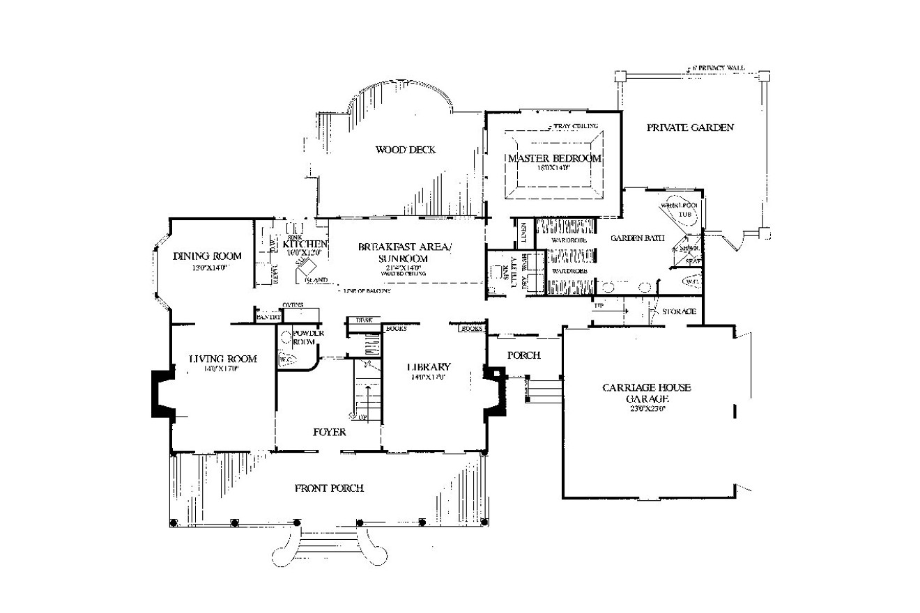 Southern House Plan - La Petite Natchez 69324 - 1st Floor Plan