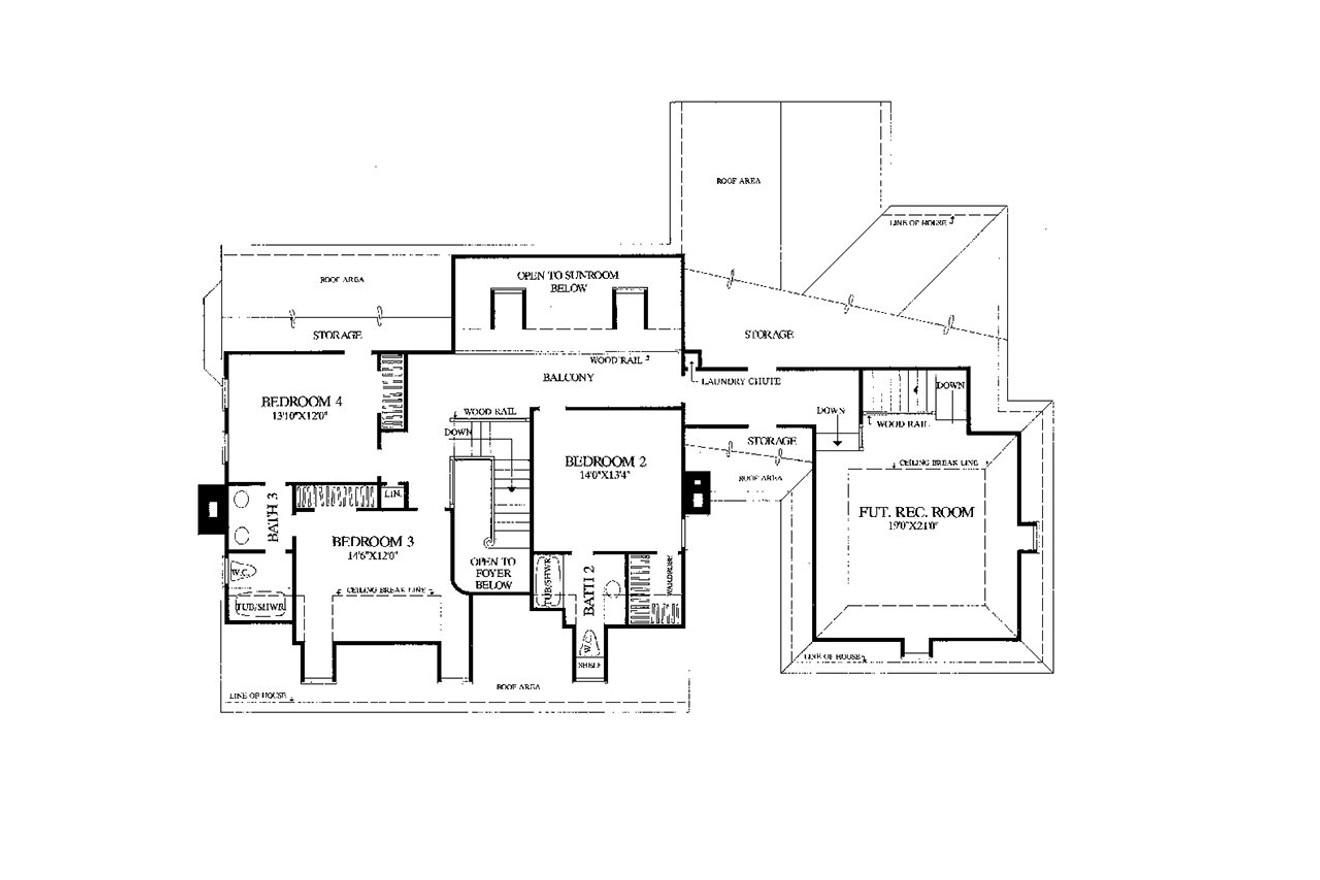 Secondary Image - Southern House Plan - La Petite Natchez 69324 - 2nd Floor Plan