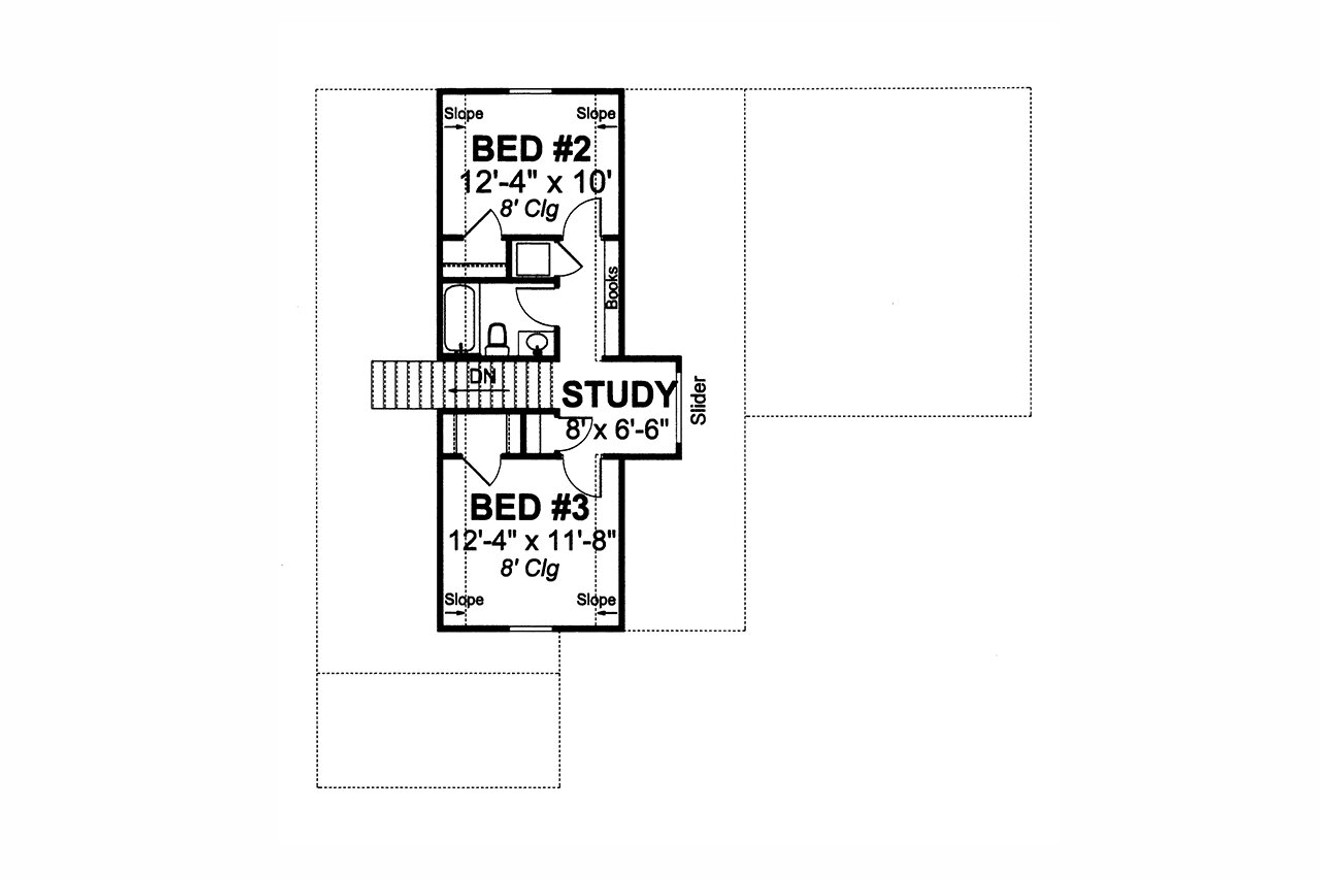 Secondary Image - Craftsman House Plan - Jeffers 49056 - 2nd Floor Plan
