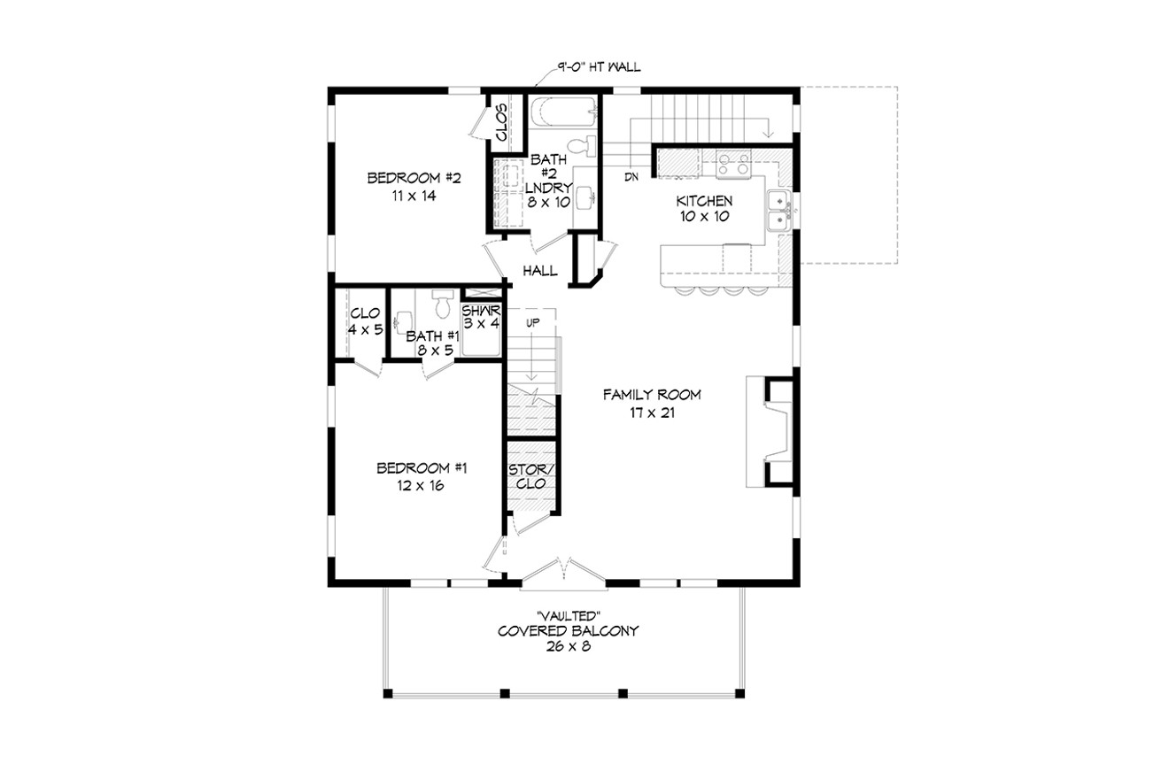 Secondary Image - Modern House Plan - Stonebridge View 47043 - 2nd Floor Plan