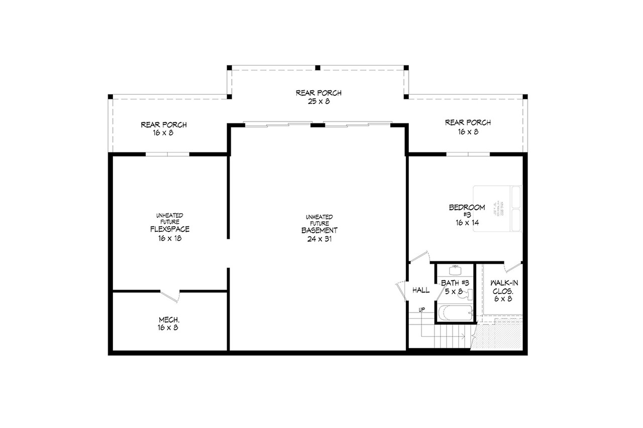 Craftsman House Plan - Chickamauga Lakehouse 17151 - Optional Floor Plan