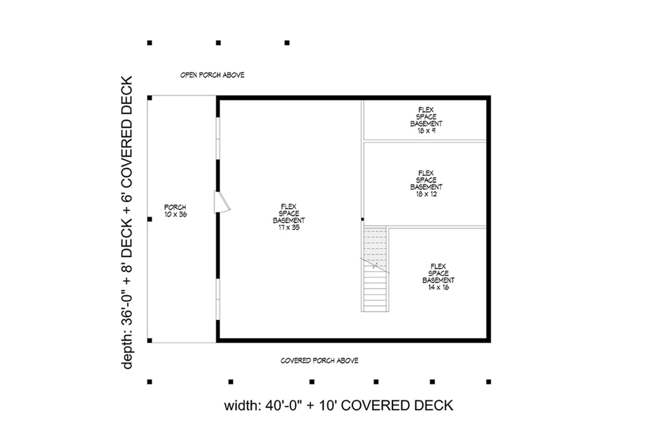 Lodge Style House Plan - Shady Pinehaven Lakeshore 19476 - Optional Floor Plan