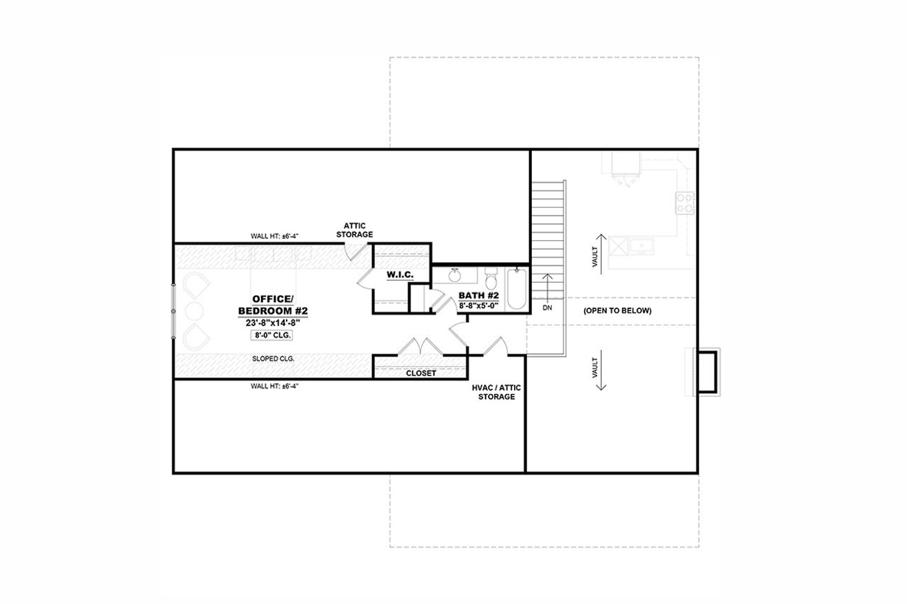 Country House Plan - Frady 1 + Garage 76009 - 2nd Floor Plan