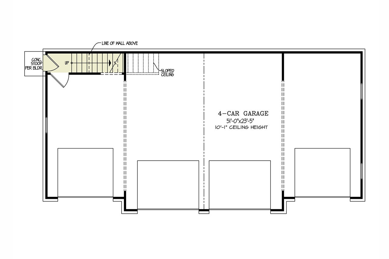 Farmhouse House Plan - Daphne Garage 49392 - 1st Floor Plan