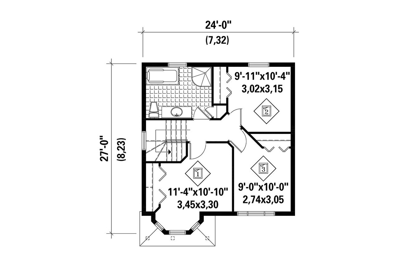 Secondary Image - Victorian House Plan - 80302 - 2nd Floor Plan