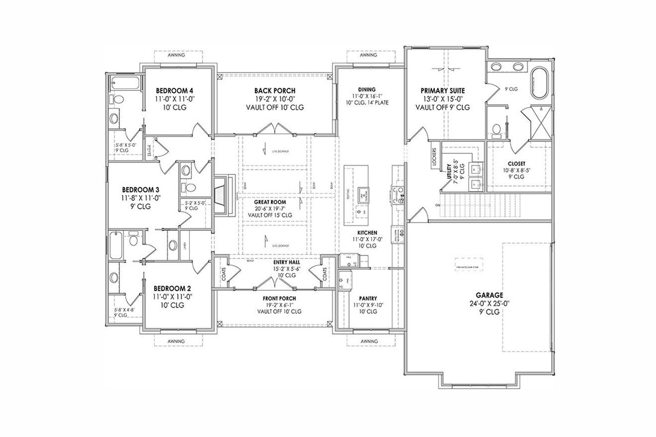 Mountain Rustic House Plan - 32079 - Optional Floor Plan