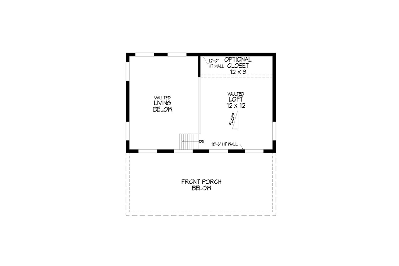 Contemporary House Plan - Cathedral Ledge Getaway 11052 - 2nd Floor Plan