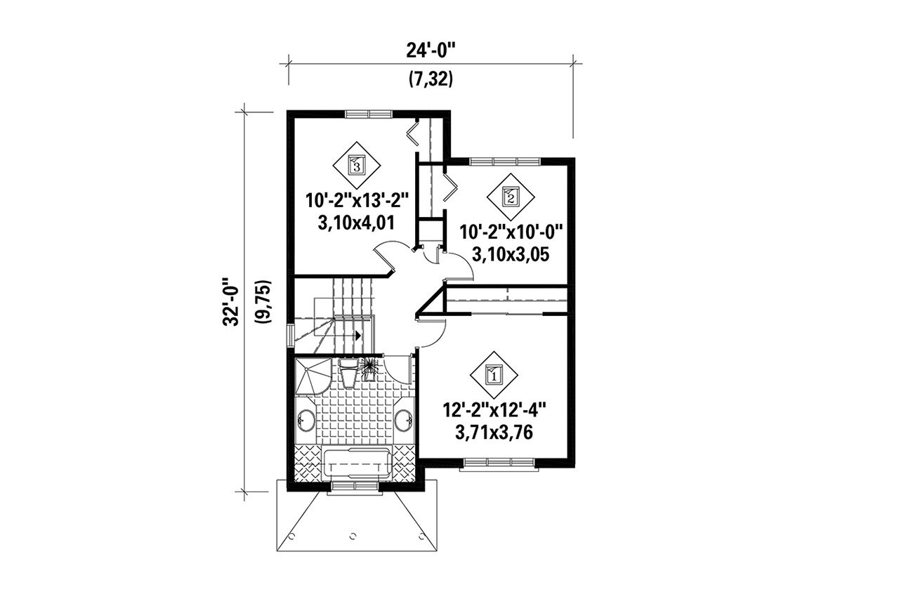 Secondary Image - Victorian House Plan - 64969 - 2nd Floor Plan