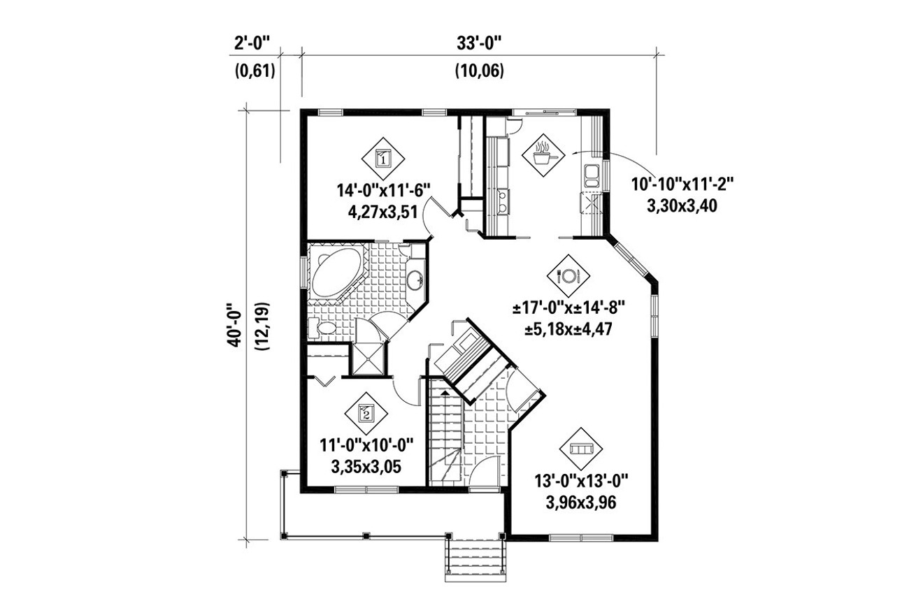 Country House Plan - 87032 - 1st Floor Plan