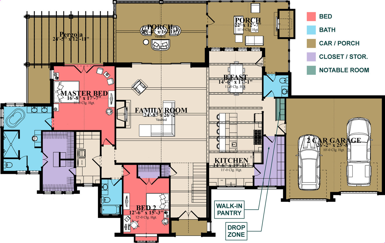 European House Plan - Benfield Manor 96752 - 1st Floor Plan