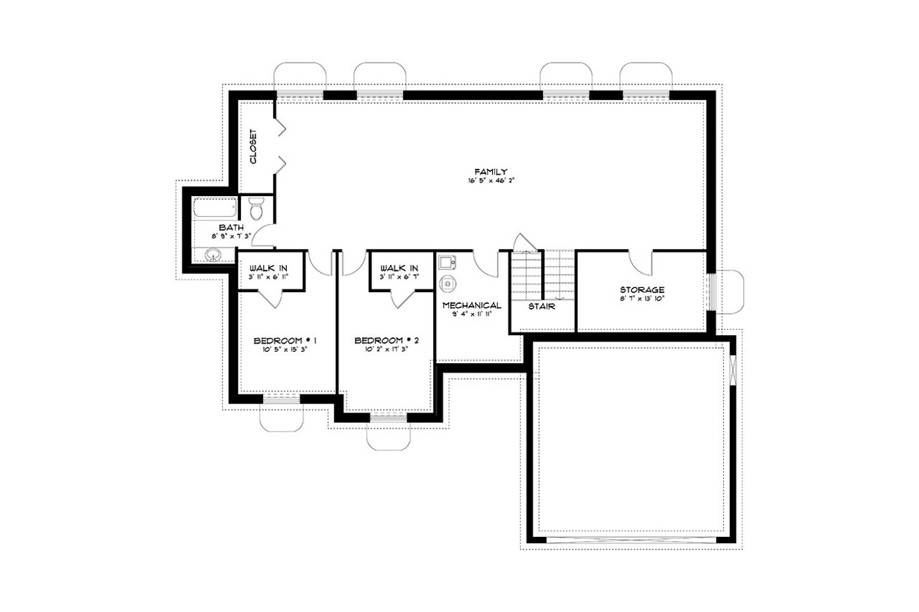 Ranch House Plan - Oxford 75547 - Optional Floor Plan
