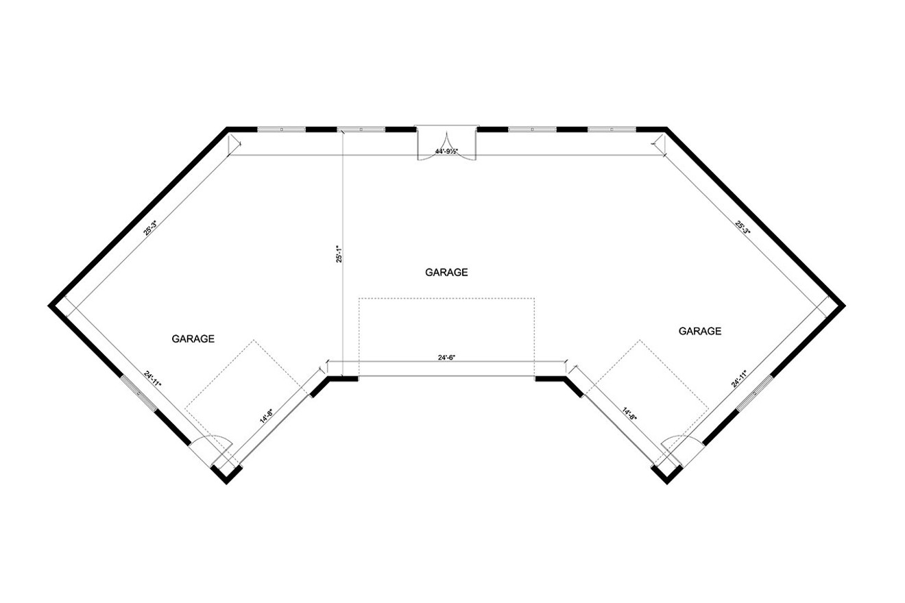 Traditional House Plan - Young Garage 41900 - 1st Floor Plan