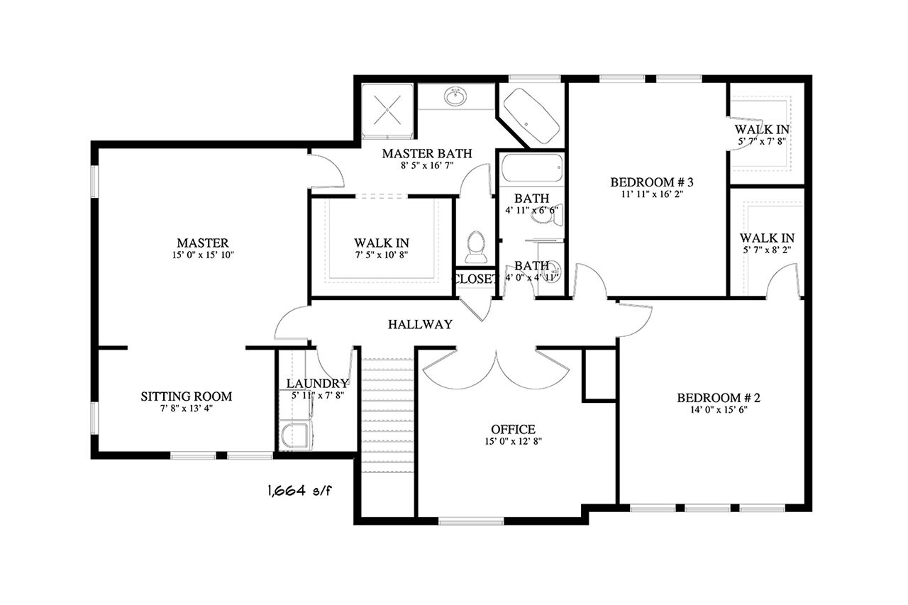 Secondary Image - Traditional House Plan - 62373 - 2nd Floor Plan