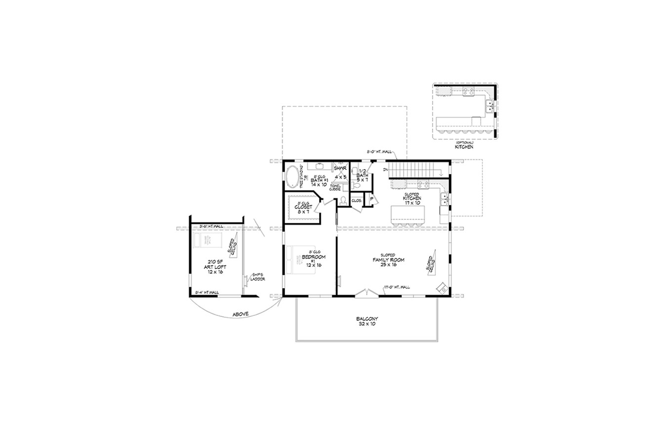Mountain Rustic House Plan - Eagle Peak 3 96584 - 2nd Floor Plan