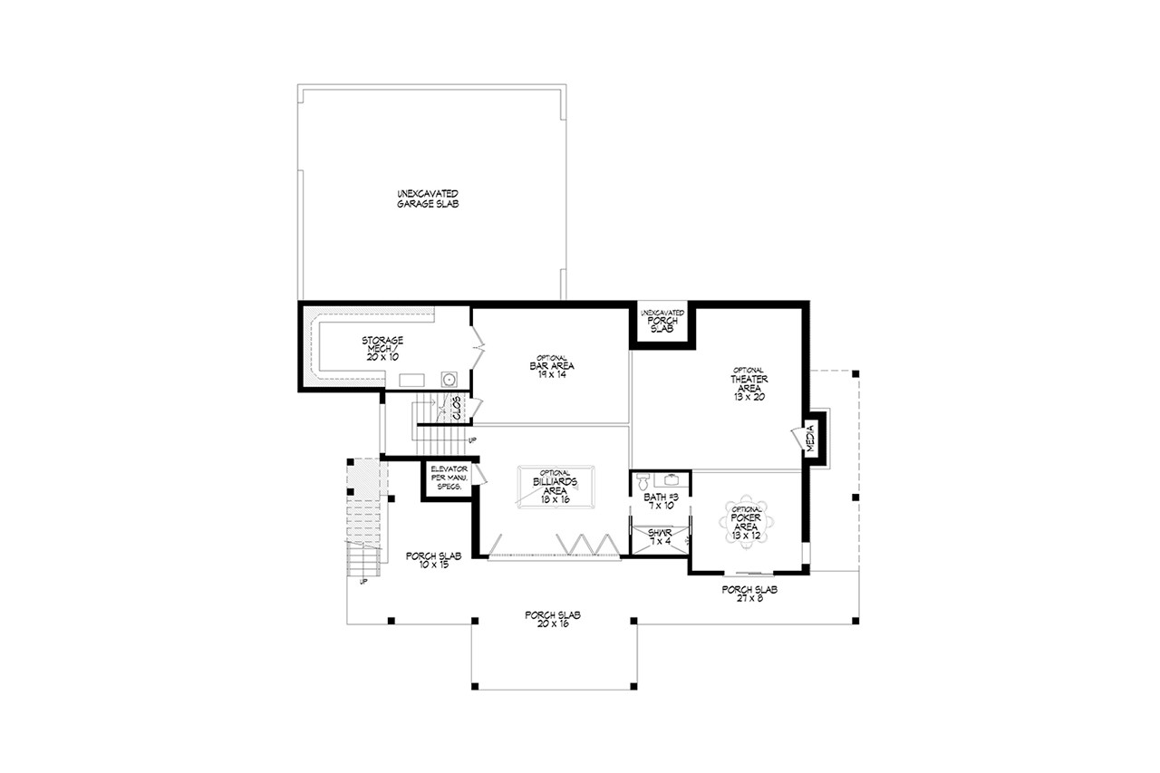 Modern House Plan - Sunrise Bay 67528 - Optional Floor Plan
