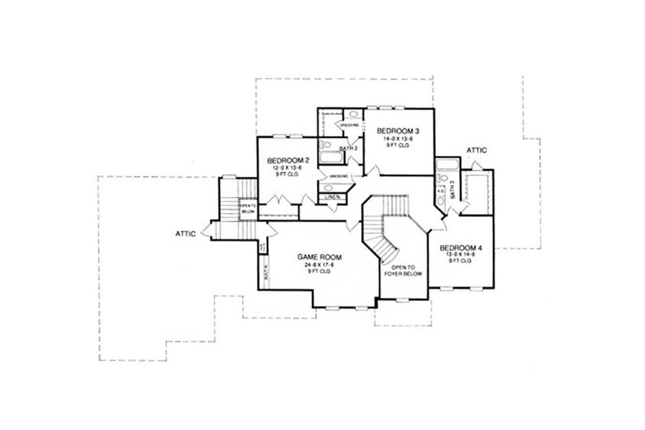European House Plan - Lafayel 47206 - 2nd Floor Plan