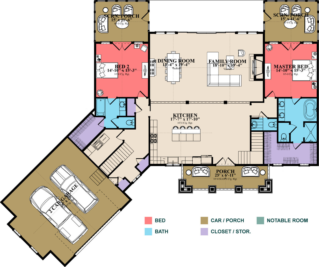 Traditional House Plan - Ferguson 83815 - 1st Floor Plan