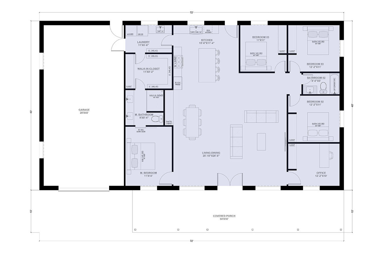 Traditional House Plan - Jacob 25230 - 1st Floor Plan