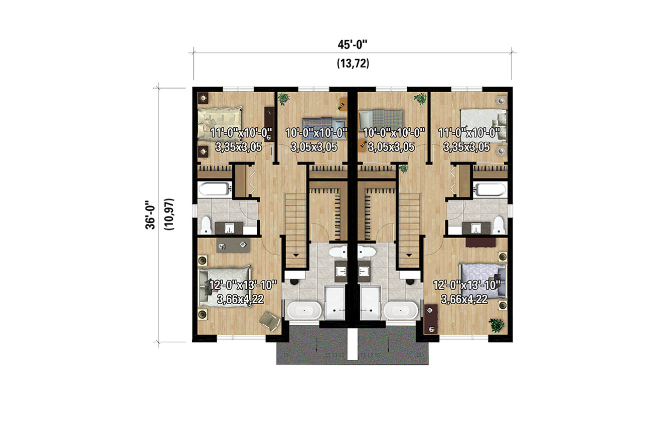 Secondary Image - Contemporary House Plan - 85400 - 2nd Floor Plan