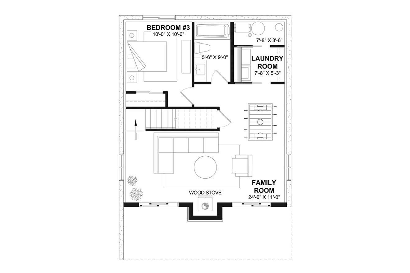 Secondary Image - Mountain Rustic House Plan - Bonzai 2 31544 - Basement Floor Plan