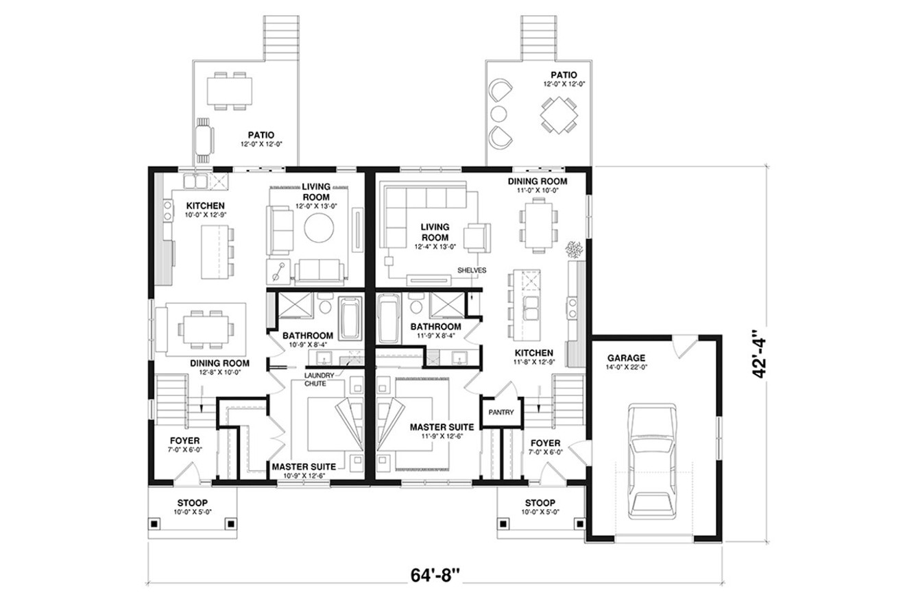 European House Plan - Albert 2 57391 - 1st Floor Plan
