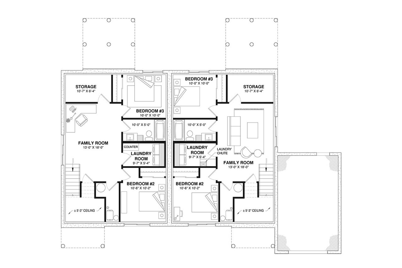 Secondary Image - European House Plan - Albert 2 57391 - Basement Floor Plan