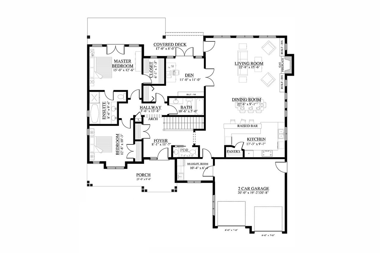 Ranch House Plan - Meadow View 30850 - 1st Floor Plan
