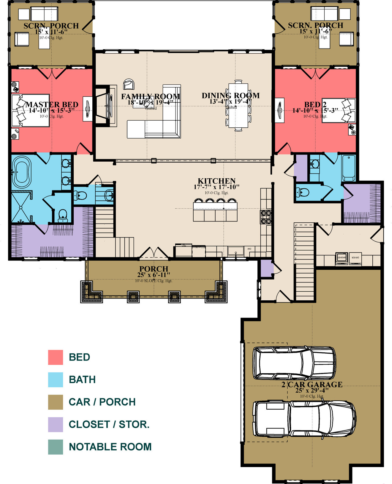 Craftsman House Plan - Ferguson 2 73137 - 1st Floor Plan