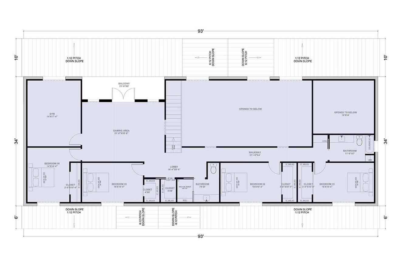 Secondary Image - Traditional House Plan - Sage 98496 - 2nd Floor Plan