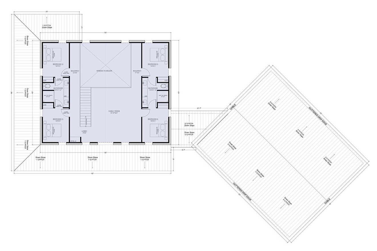 Secondary Image - Farmhouse House Plan - Onyx 44282 - 2nd Floor Plan