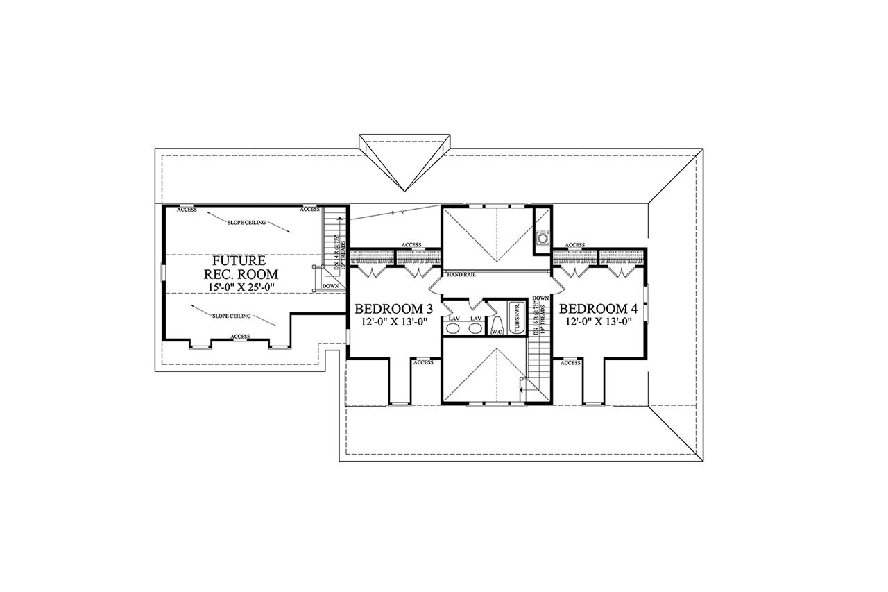 Secondary Image - Southern House Plan - Oak Island 74730 - 2nd Floor Plan