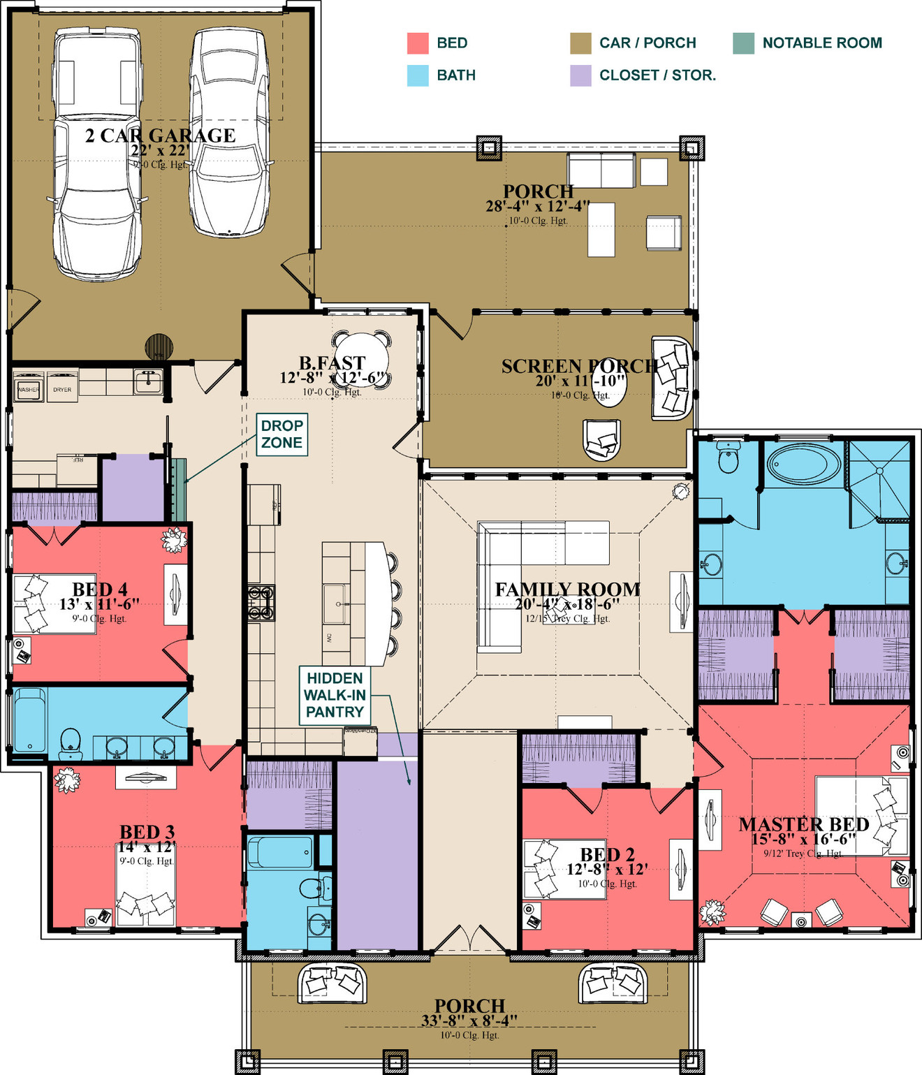 Country House Plan - Copper Ridge 2 80095 - 1st Floor Plan