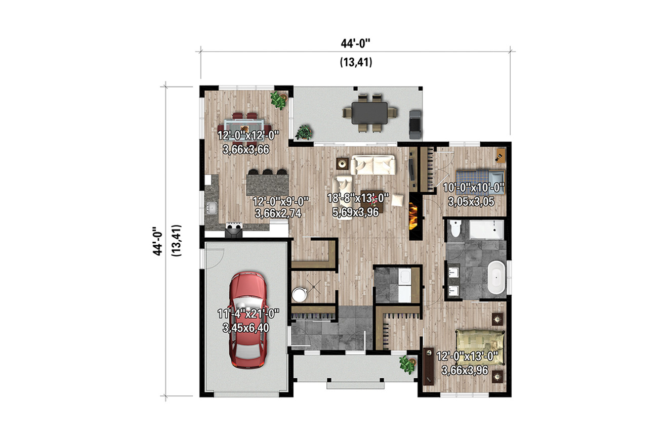 Farmhouse House Plan - 16923 - 1st Floor Plan